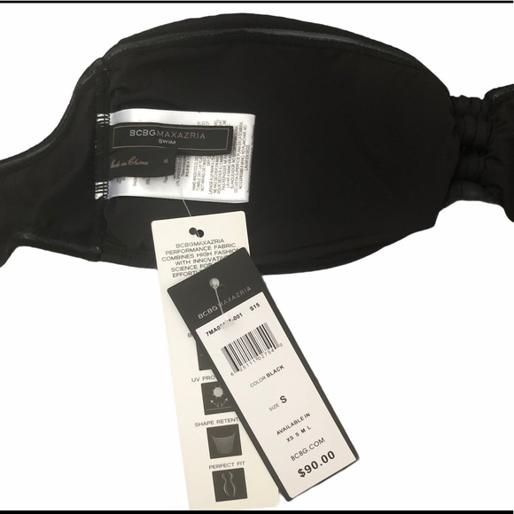 NWT BCBGMaxAzria sexy black bikini top & bottoms S - Picture 4 of 14